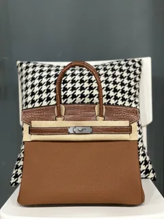 Crocodile Leather 30cm Matte Mixed Leather Top Handle Tote Bag Collection WCB145 image 6