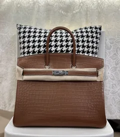 Crocodile Leather 35cm Matte Top Handle Tote Bag Collection WCB148 image 2