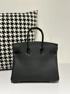 Crocodile Leather Black 25cm Glossy Mixed Leather Silver Hardware Top Handle Tote Bag WCB153 image 3
