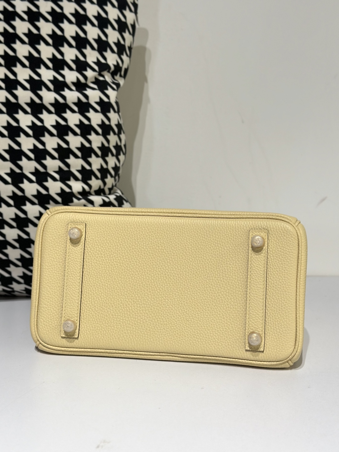 Crocodile Leather 25cm Matte Vanilla Mixed Leather Gold Hardware Top Handle Tote Bag WCB154 photo 6