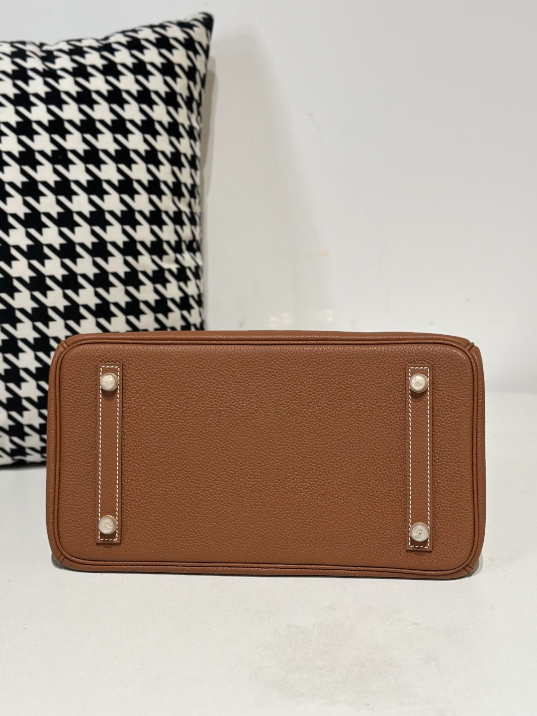 Crocodile Leather Saddle Brown 30cm Matte Mixed Leather Gold Hardware Top Handle Tote Bag WCB179 image 6
