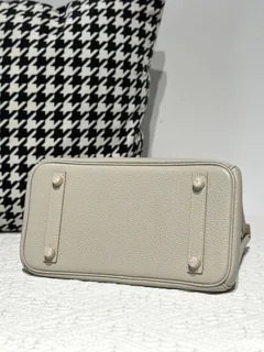 Crocodile Leather 25cm Matte Mixed Leather Gold Hardware Top Handle Tote Bag WCB185 image 6