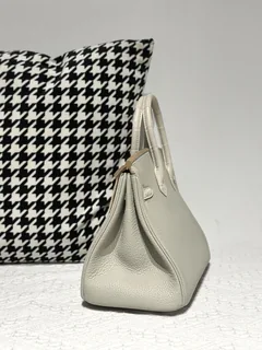 Crocodile Leather 25cm Matte Mixed Leather Silver Hardware Top Handle Tote Bag WCB186 image 4