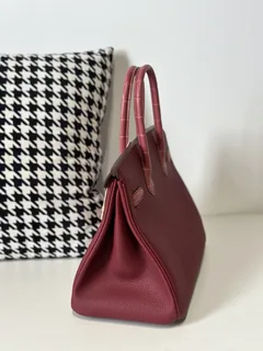 Crocodile Leather 30cm Matte Mixed Leather Silver Hardware Top Handle Tote Bag WCB195 image 4
