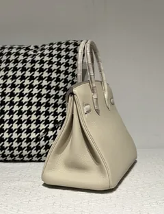 Crocodile Leather Himalayan 30cm Matte Mixed Leather Silver Hardware Top Handle Tote Bag WCB197 image 4