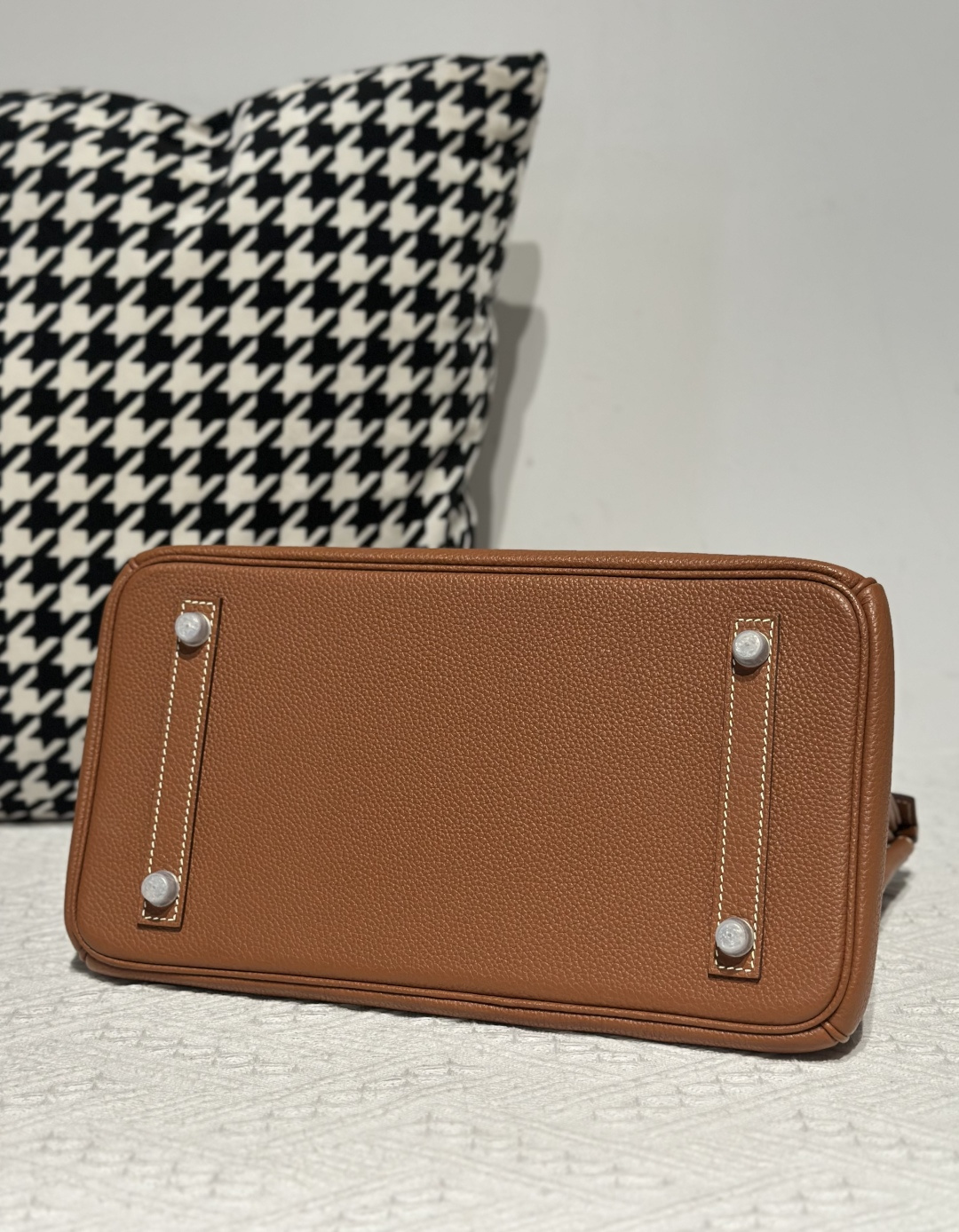 Crocodile Leather Saddle Brown 30cm Matte Silver Hardware Top Handle Tote Bag WCB201 photo 6