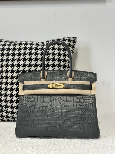 Crocodile Leather 30cm Matte Top Handle Tote Bag Collection WCB208