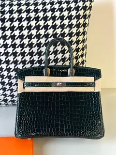 Crocodile Leather 25cm Glossy Top Handle Tote Bag Collection WCB213 image 7