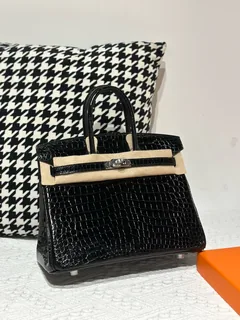 Crocodile Leather 25cm Glossy Top Handle Tote Bag Collection WCB213 image 10
