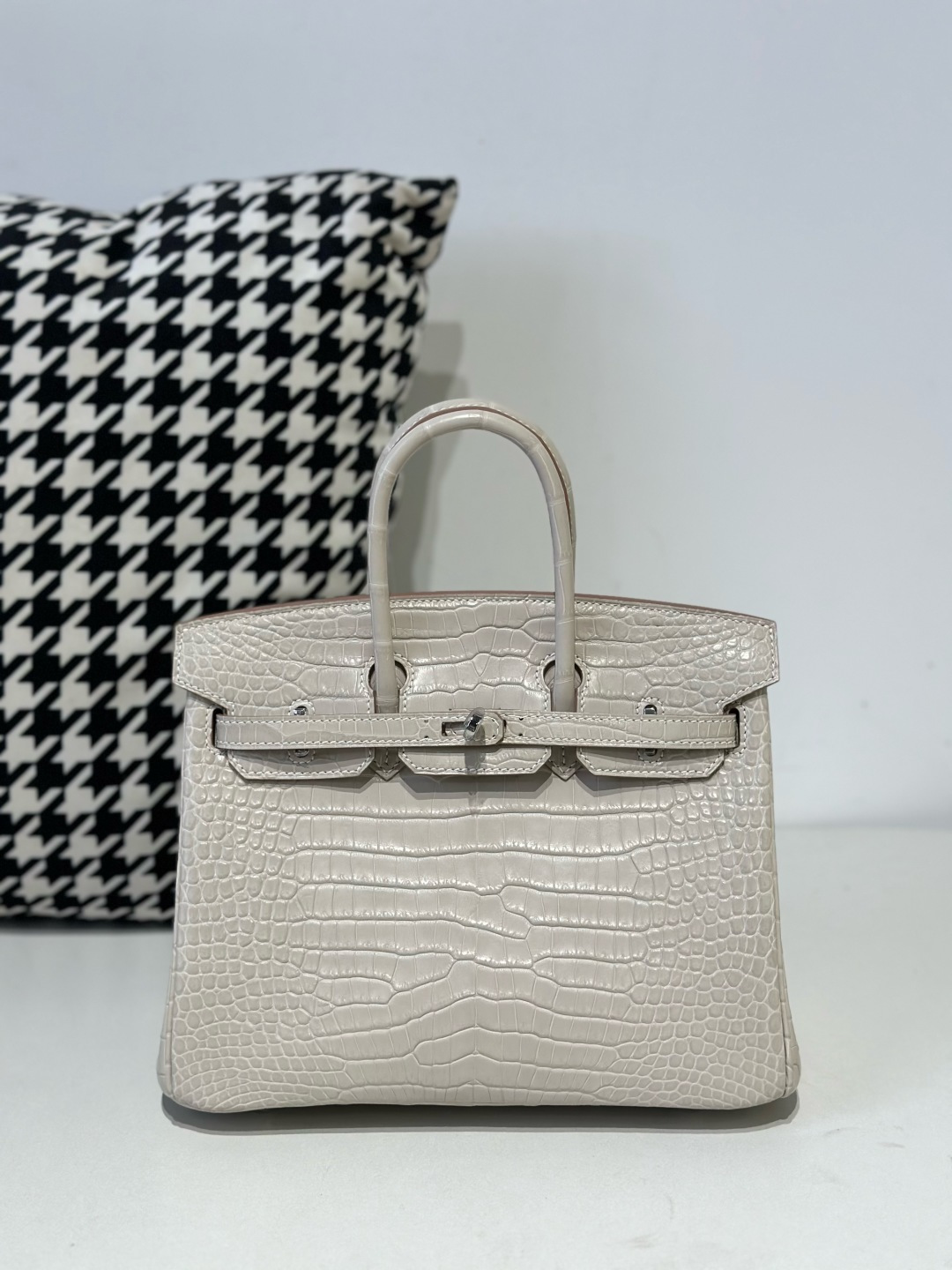 Crocodile Leather 25cm Matte Top Handle Tote Bag Collection WCB218