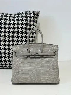 Crocodile Leather 25cm Matte Top Handle Tote Bag Collection WCB218 image 2