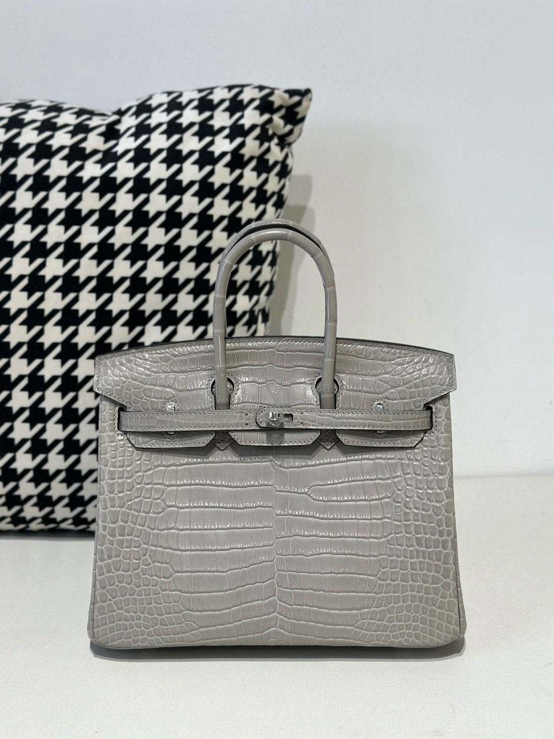 Crocodile Leather 25cm Matte Top Handle Tote Bag Collection WCB218 photo 2