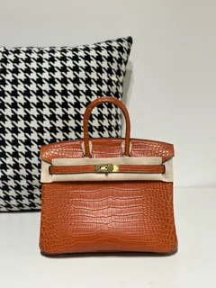 Crocodile Leather 25cm Matte Top Handle Tote Bag Collection WCB218 image 4