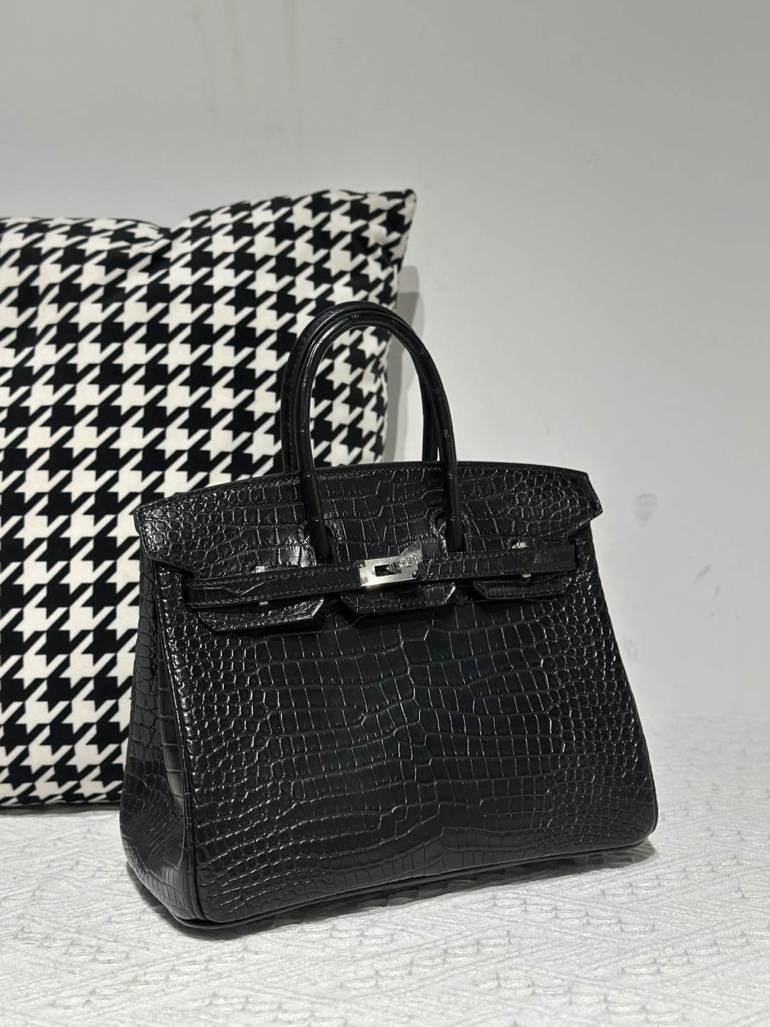 Crocodile Leather 25cm Matte Top Handle Tote Bag Collection WCB218 photo 5
