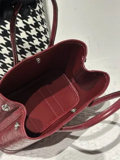 Crocodile Leather 23cm Matte Burgundy Nile Silver Hardware Garden Tote Bag WCB227 image 3