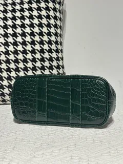 Crocodile Leather Emerald Green 23cm Matte Nile Silver Hardware Garden Tote Bag WCB228 image 6