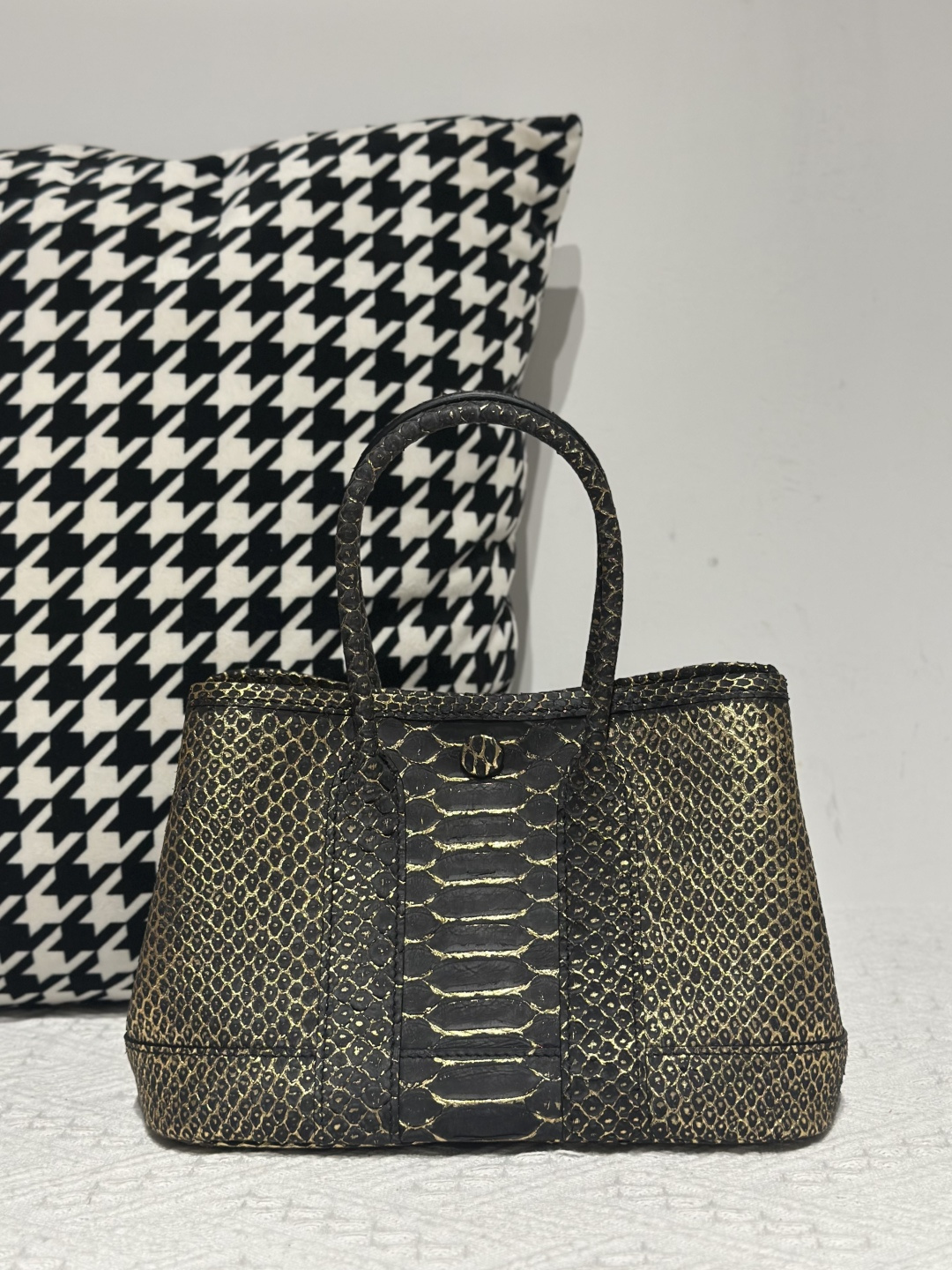 Crocodile Leather Belly Cut 23cm Silver Hardware Garden Tote Bag WCB230