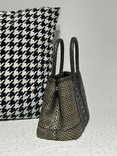 Crocodile Leather Belly Cut 23cm Silver Hardware Garden Tote Bag WCB230 image 5