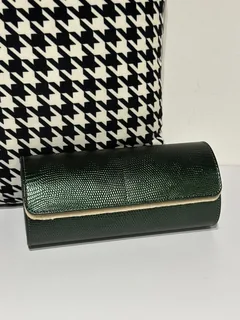 Lizard Leather Pine Green 22cm Silver Hardware Watch Box WLA002 image 1