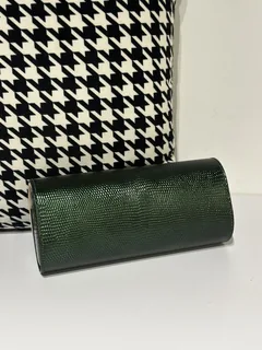 Lizard Leather Pine Green 22cm Silver Hardware Watch Box WLA002 image 2