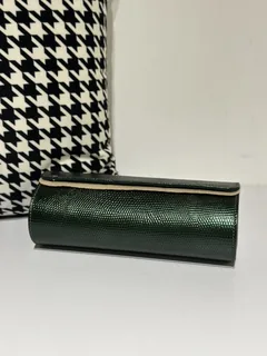 Lizard Leather Pine Green 22cm Silver Hardware Watch Box WLA002 image 6