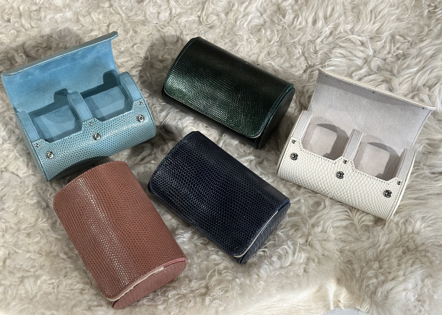 Lizard Leather 15cm Watch Box WLA003