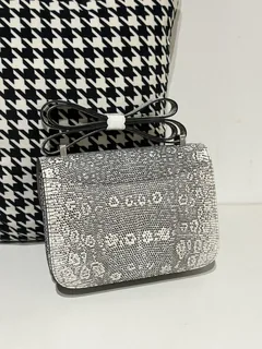 Lizard Leather 23cm Natural Pattern Silver Hardware Flap Shoulder Bag WLB001 image 3
