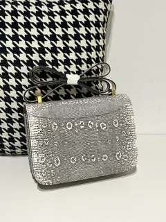 Lizard Leather 23cm Natural Pattern Gold Hardware Flap Shoulder Bag WLB002 image 3