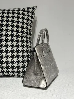 Lizard Leather 20cm Natural Pattern Gold Hardware Top Handle Tote Bag WLB005 image 4