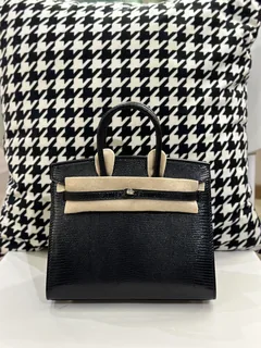 Lizard Leather 20cm Top Handle Tote Bag Collection WLB014 image 1