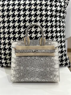 Lizard Leather 20cm Top Handle Tote Bag Collection WLB014 image 4