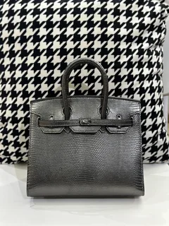 Lizard Leather 20cm Top Handle Tote Bag Collection WLB014 image 5