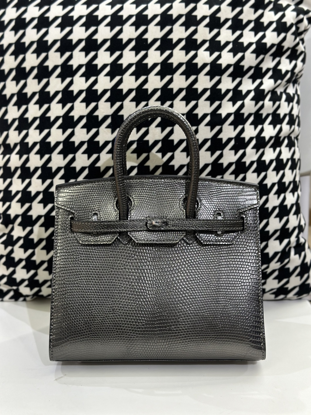 Lizard Leather 20cm Top Handle Tote Bag Collection WLB014 photo 5