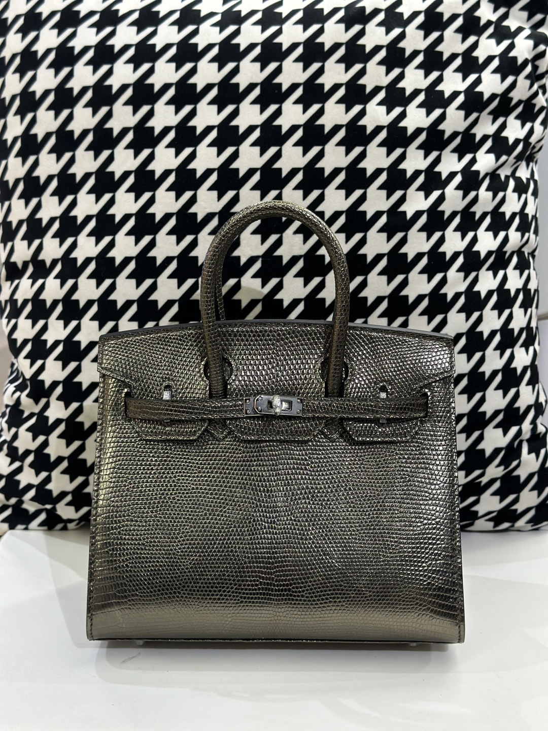 Lizard Leather 20cm Top Handle Tote Bag Collection WLB014 photo 6