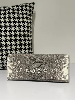 Lizard Leather 28cm Natural Pattern Silver Hardware Top Handle Bag WLB017 image 6