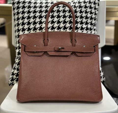 Lizard Leather 30cm Top Handle Tote Bag Collection WLB037