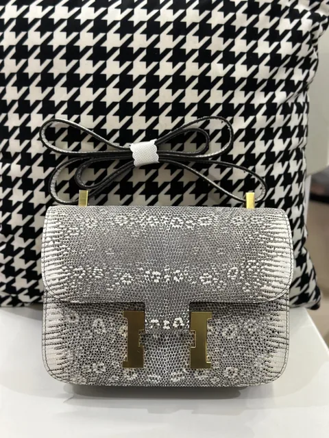 Lizard Leather 23cm Flap Shoulder Bag WLB039