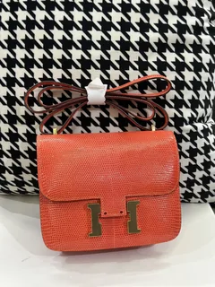 Lizard Leather 18cm Flap Shoulder Bag Collection WLB040 image 5