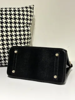 Lizard Leather Black 30cm Gold Hardware Top Handle Tote Bag WLB043 image 6