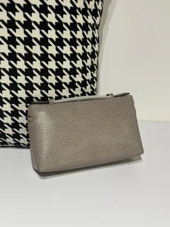 Lizard Leather Khaki 19cm Silver Hardware Top Handle Bag WLB053 image 3