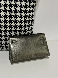 Lizard Leather Antique Bronze Silver Hardware Series I Flap Shoulder Bag WLB064 image 3