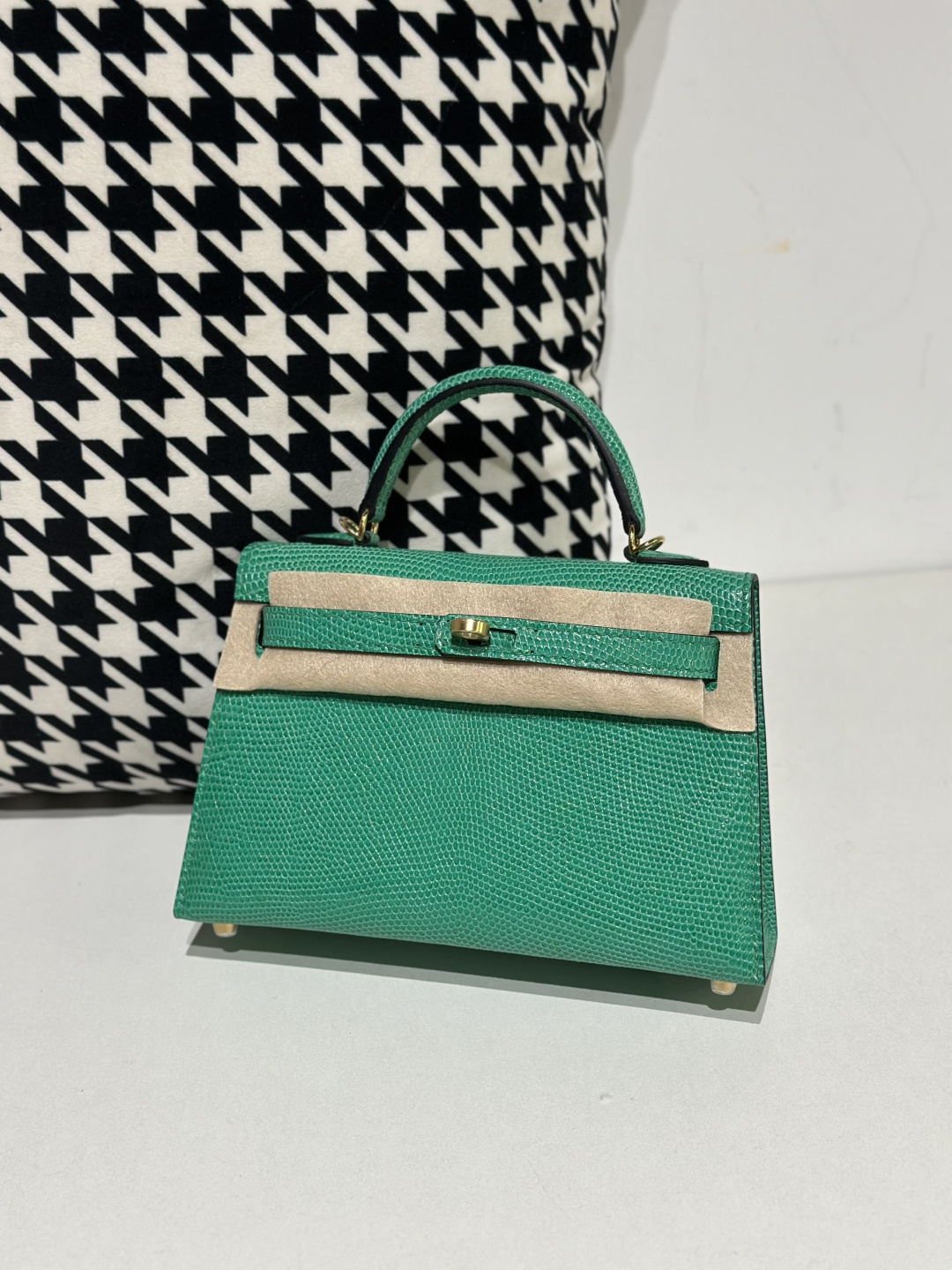 Lizard Leather Imperial Green Gold Hardware Series II Top Handle Bag WLB074 image 2