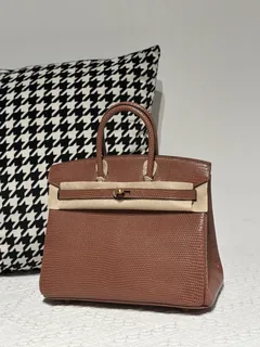 Lizard Leather 25cm Top Handle Tote Bag Collection WLB079 image 1