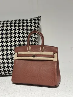 Lizard Leather 25cm Top Handle Tote Bag Collection WLB079 image 2