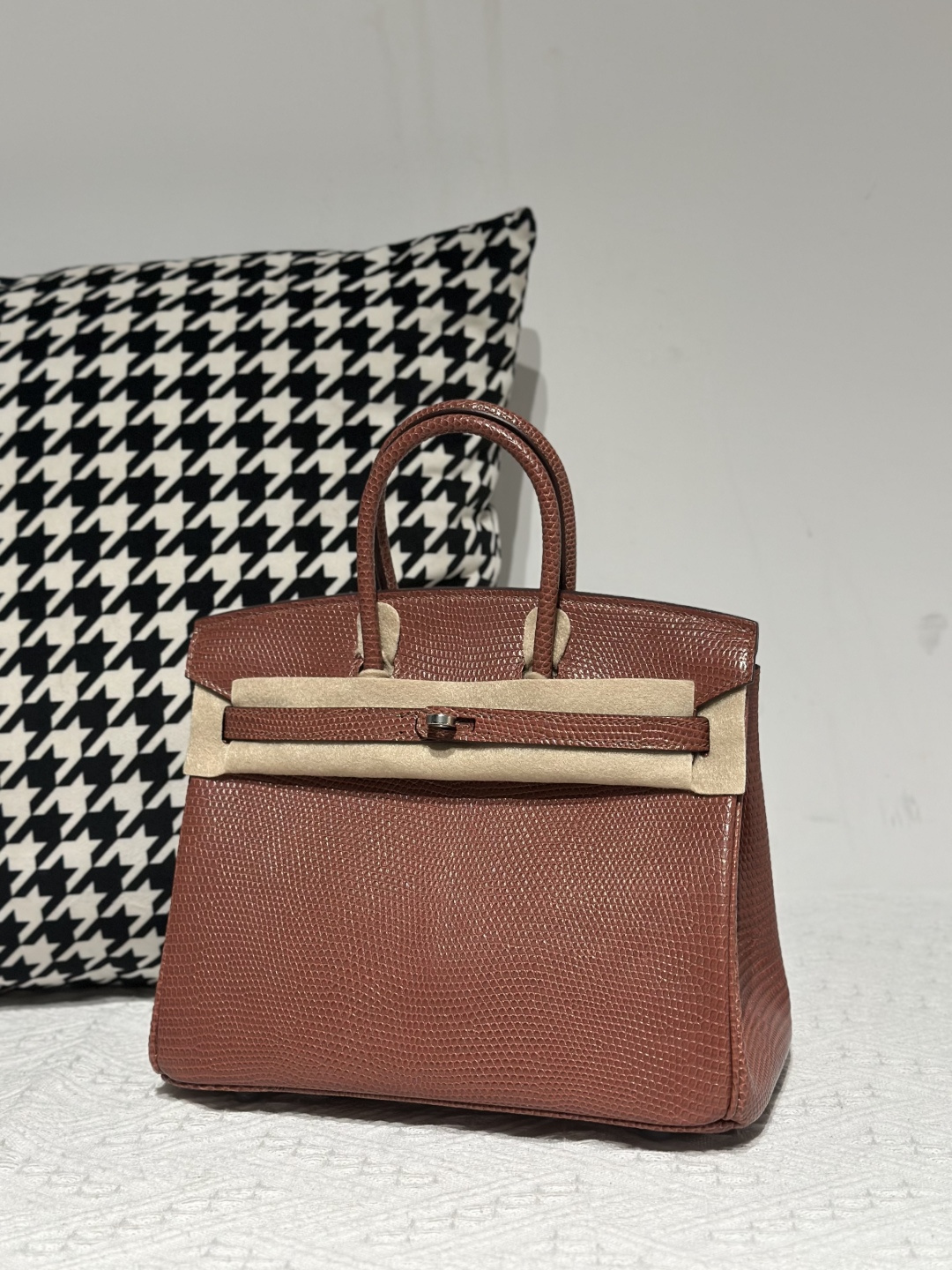 Lizard Leather 25cm Top Handle Tote Bag Collection WLB079 image 2