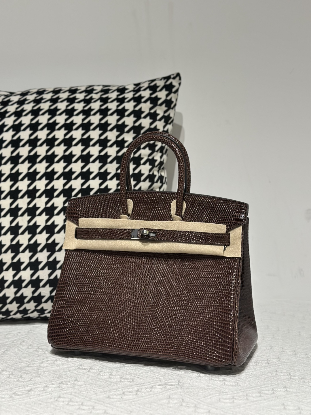 Lizard Leather 25cm Top Handle Tote Bag Collection WLB079 image 4