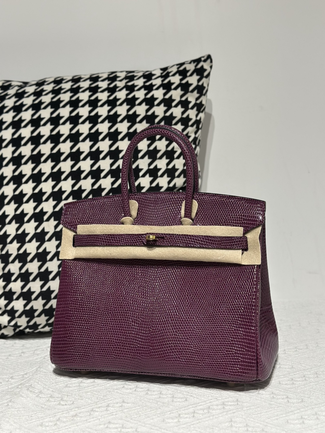 Lizard Leather 25cm Top Handle Tote Bag Collection WLB079 image 5