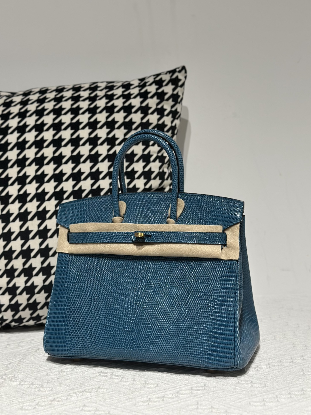 Lizard Leather 25cm Top Handle Tote Bag Collection WLB079 image 7