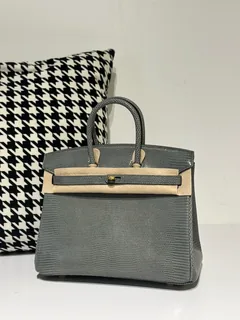 Lizard Leather 25cm Top Handle Tote Bag Collection WLB079 image 9