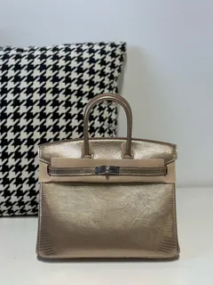 Lizard Leather 25cm Top Handle Tote Bag Collection WLB079 image 11